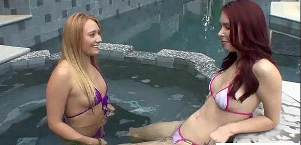  Sisters Fuck By Jacuzzi AJ and Melody